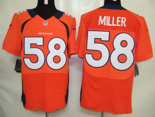 Nike Denver Broncos 58 Miller NFL Elite Jersey in Orange